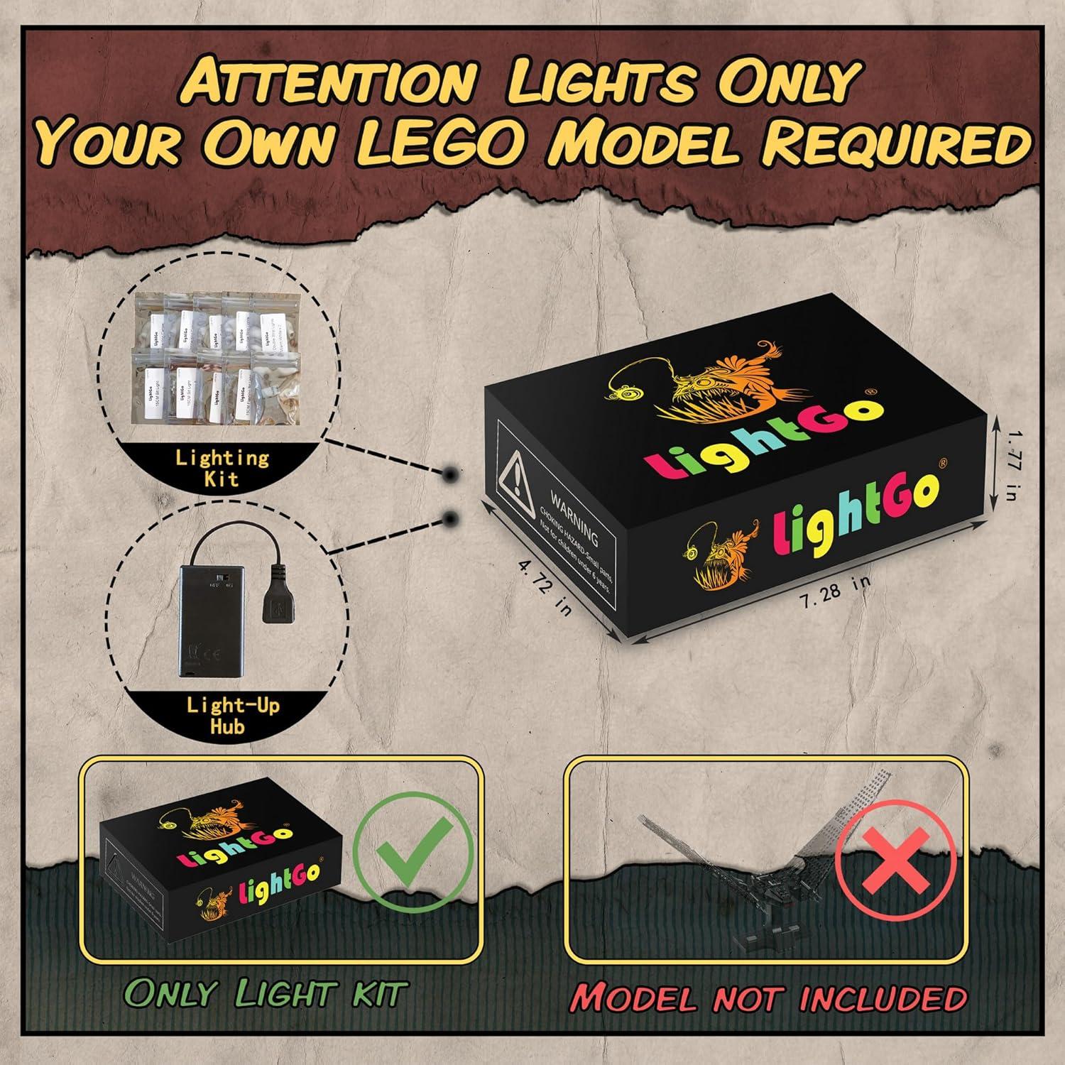 Kit de Iluminación LED LightGo para Nave Kylo Ren Compatible Lego