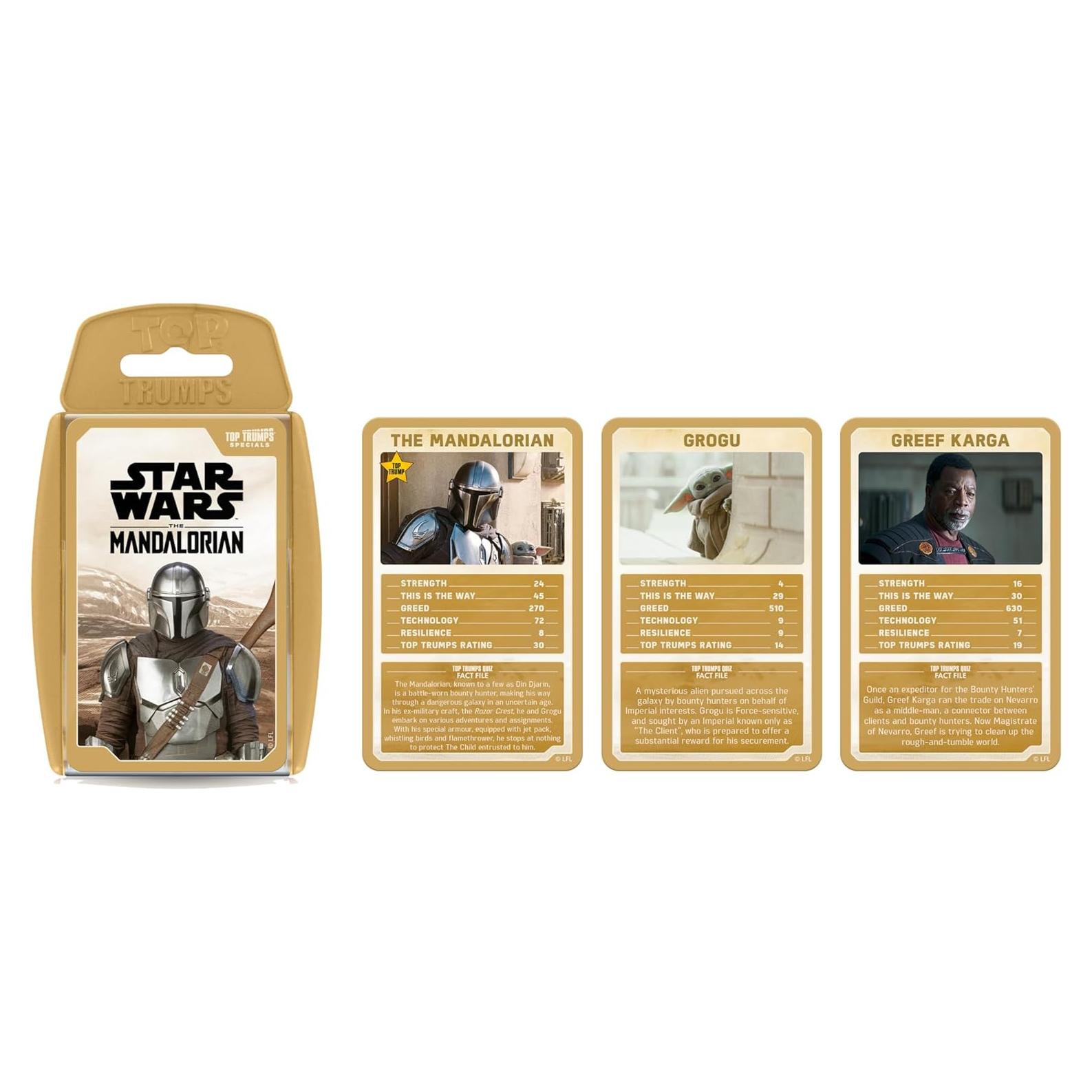 Juego de Cartas Star Wars Mandalorian Top Trumps - 2+ Jugadores