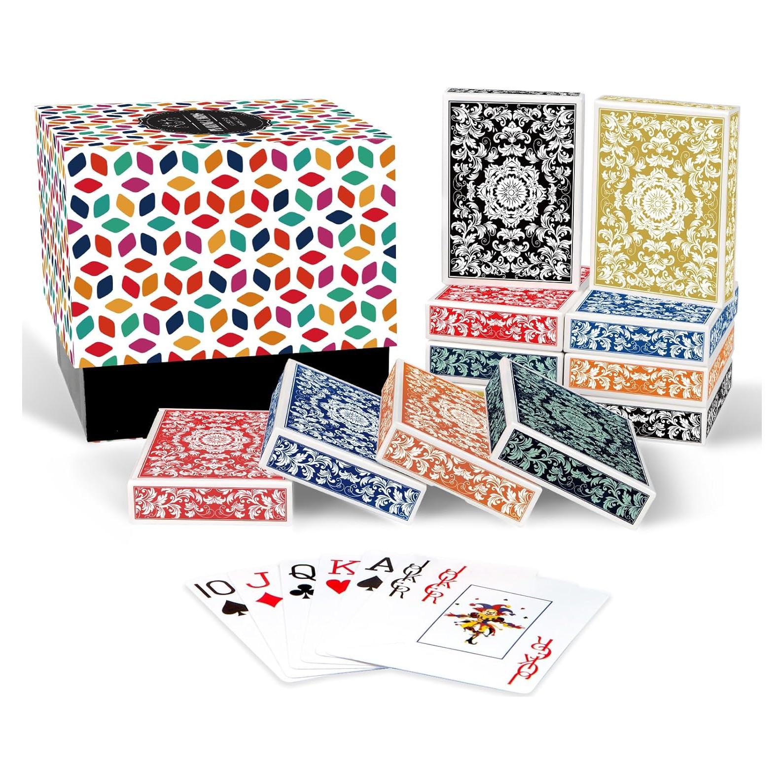 Juego de Cartas Jumbo Metsyth - 12 Barajas Coloridas 63x88mm