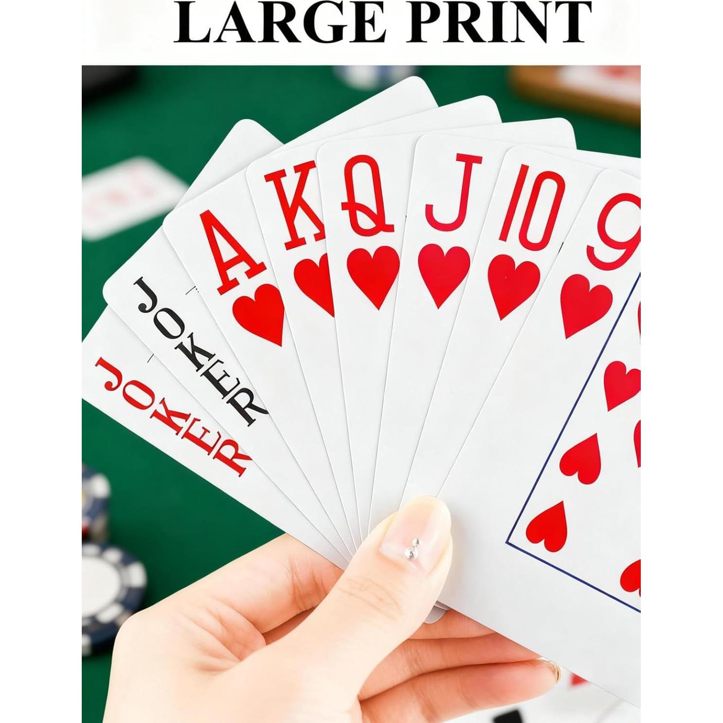 Baraja de Cartas de Juego Grande Teskyer - 2 Pack para Póker