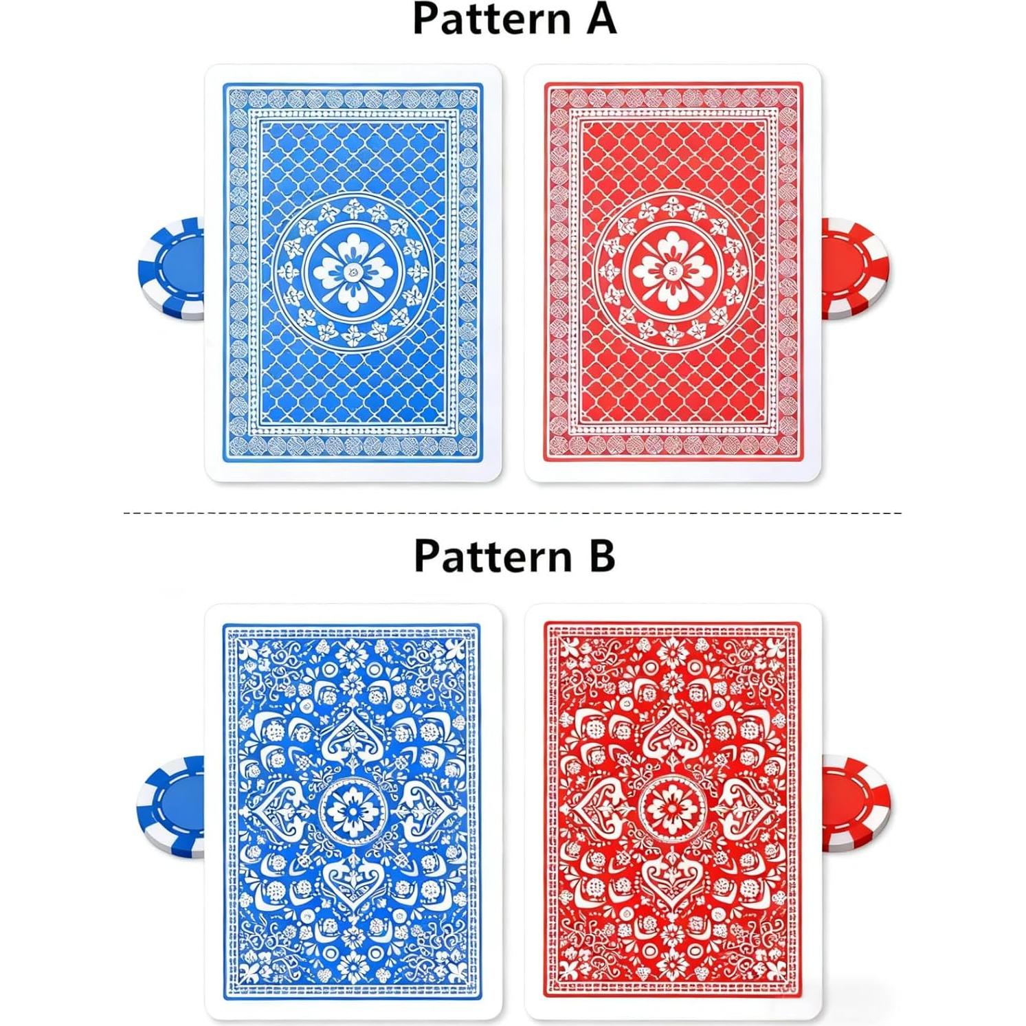 Baraja de Cartas de Juego Grande Teskyer - 2 Pack para Póker