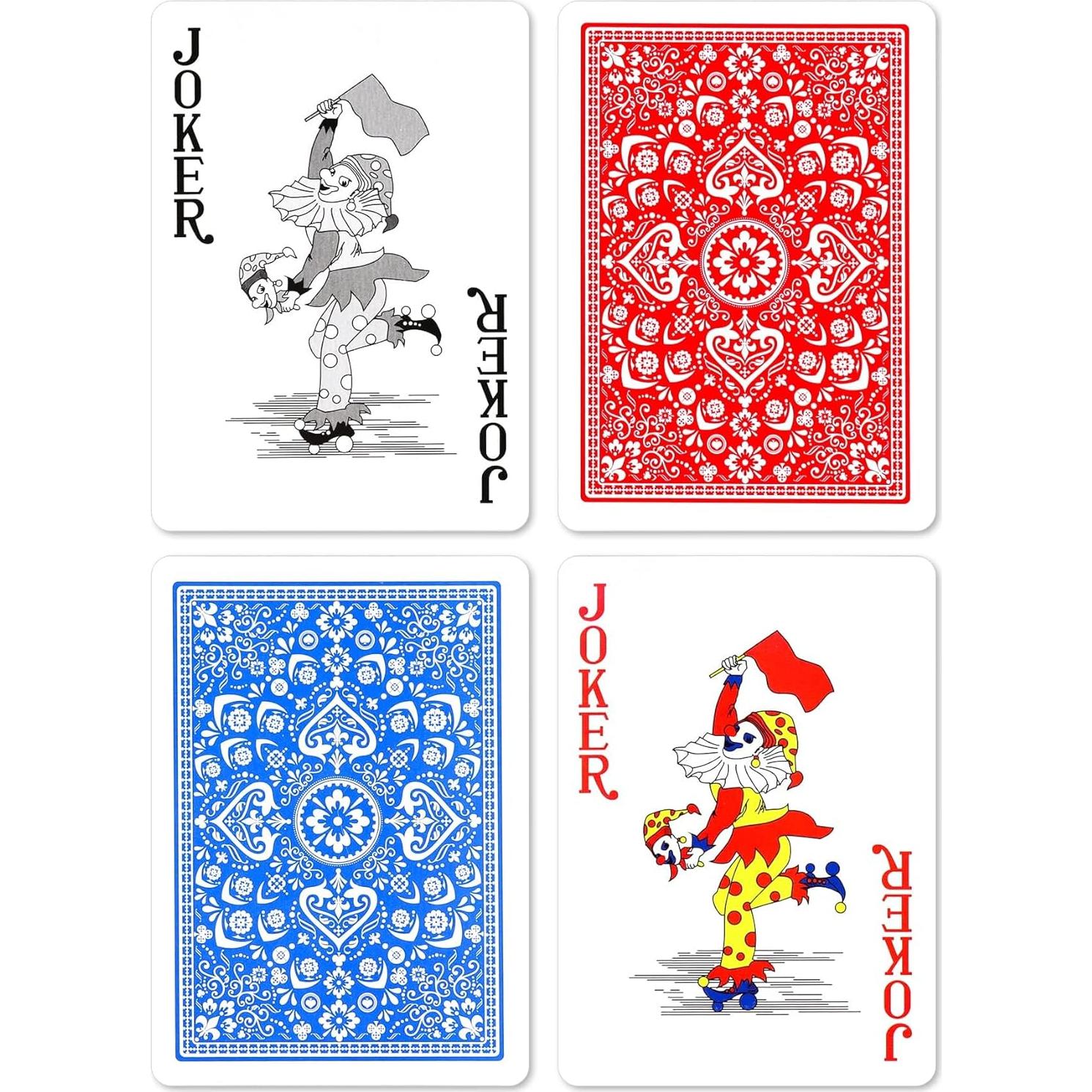 Baraja de Cartas de Juego Grande Teskyer - 2 Pack para Póker