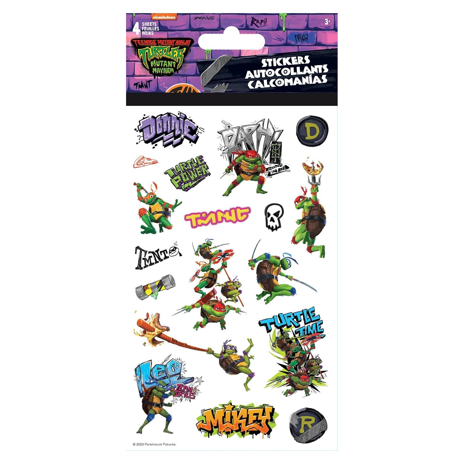 Calcomanías Tortugas Ninja Adolescentes Trends Internacional - 4 Hojas