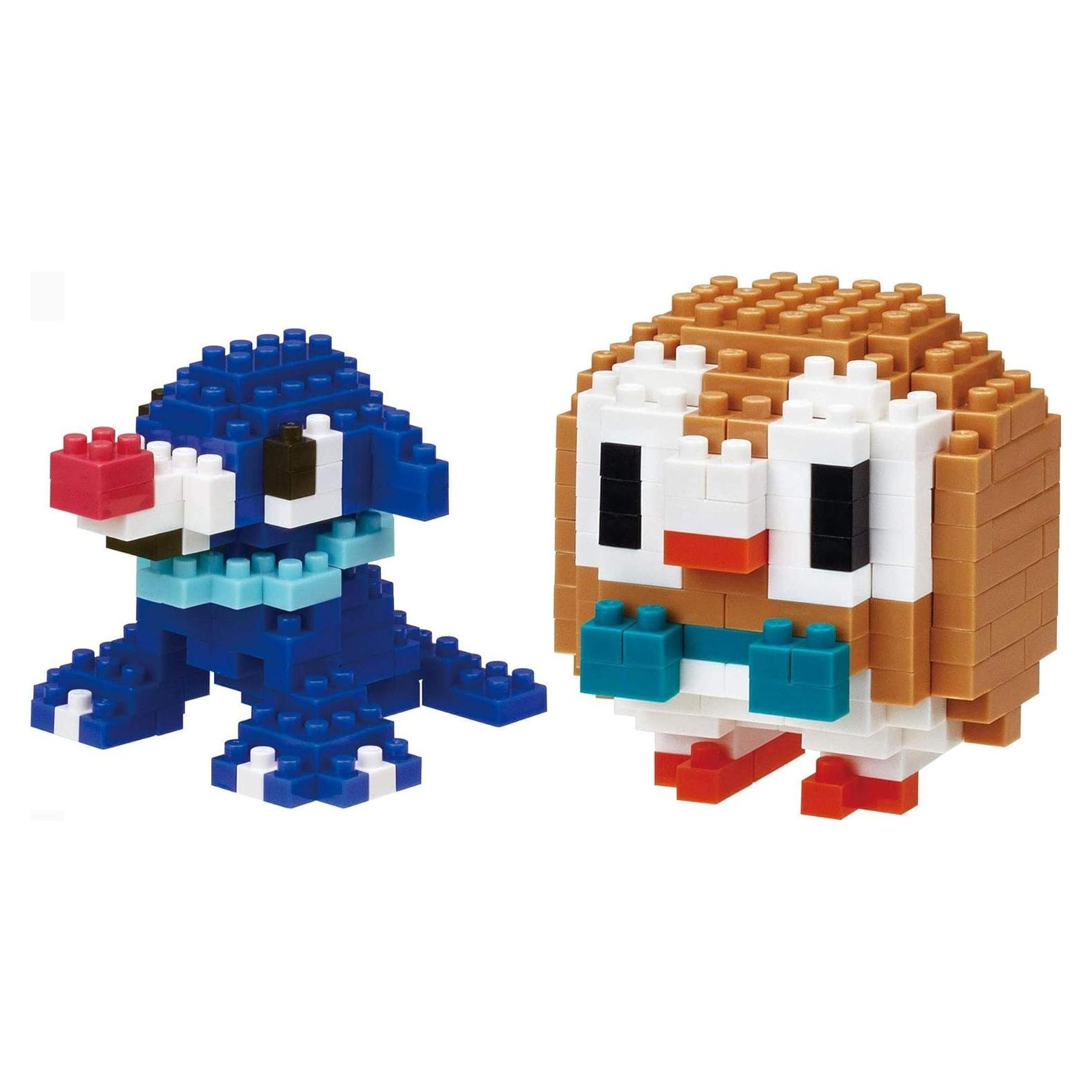 Nanoblocks Pokémon Popplio y Rowlet - Sets de Construcción