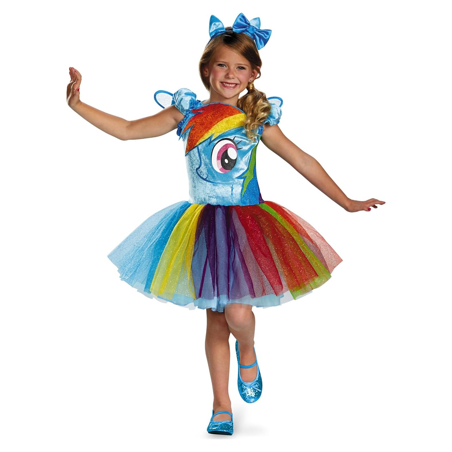 Disfraz de niña My Little Pony Rainbow Dash Mediano