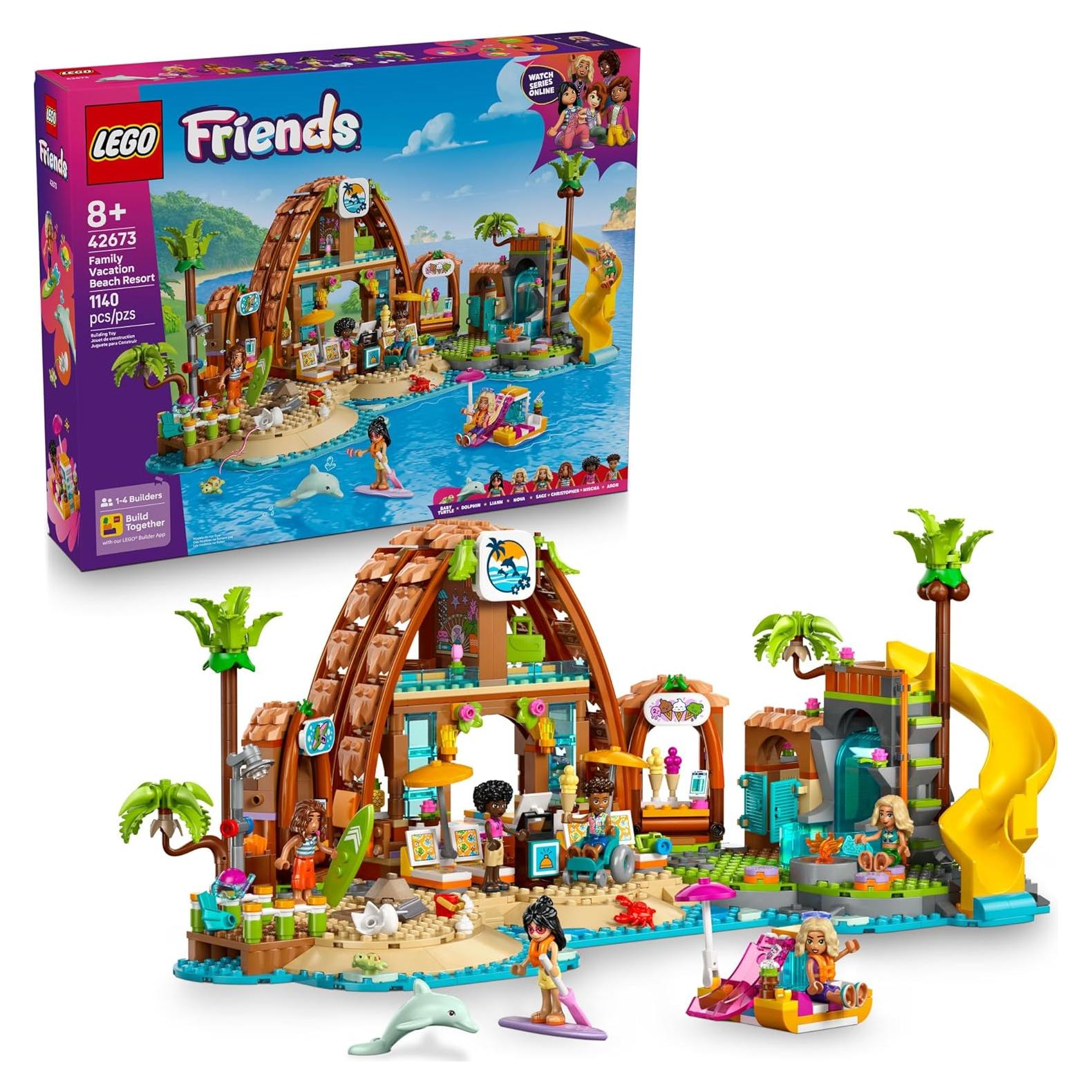LEGO Friends Resort de Playa 42673 - Juguete 1140 Piezas 8+