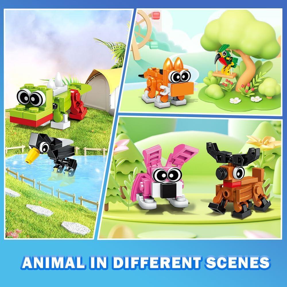 HOGOKIDS 20 Juguetes de Construcción de Animales 3-en-1