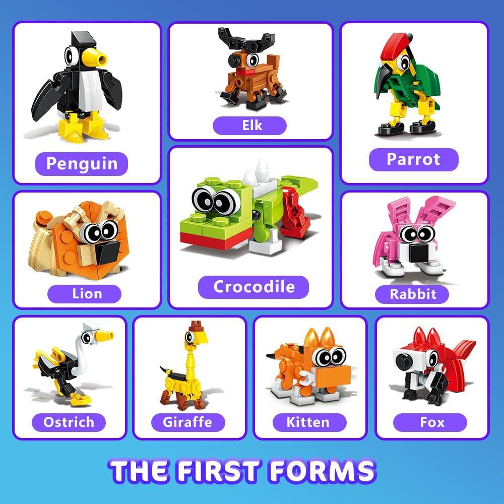 HOGOKIDS 20 Juguetes de Construcción de Animales 3-en-1