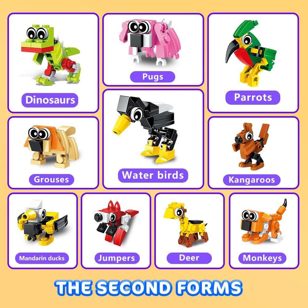 HOGOKIDS 20 Juguetes de Construcción de Animales 3-en-1