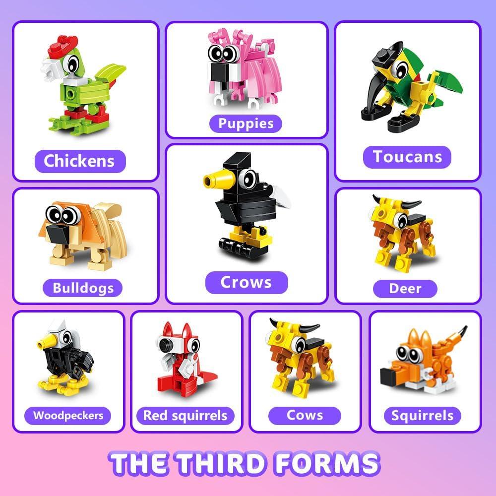 HOGOKIDS 20 Juguetes de Construcción de Animales 3-en-1