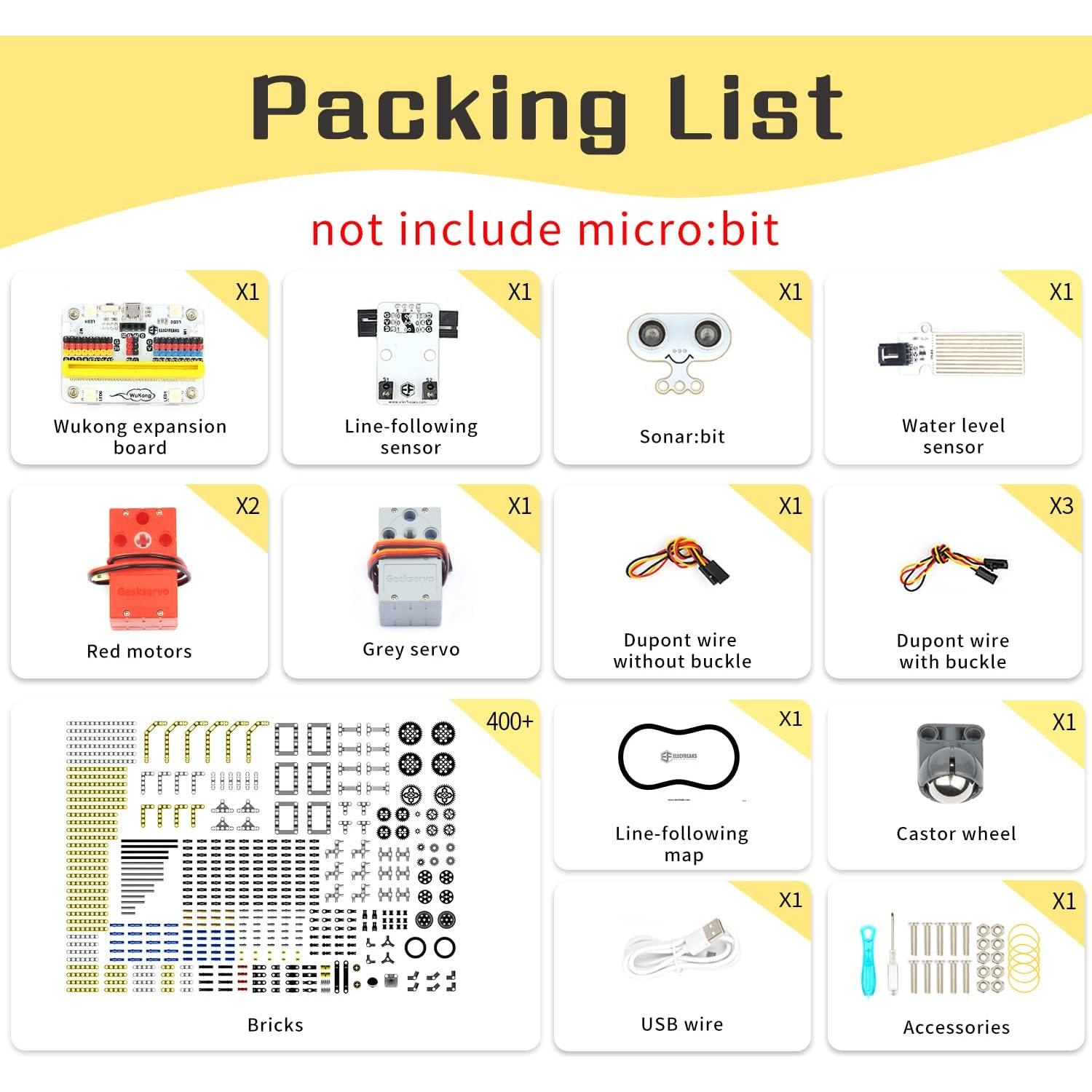 Kit de Sensores Electrónicos 32 en 1 ELECFREAKS para micro:bit