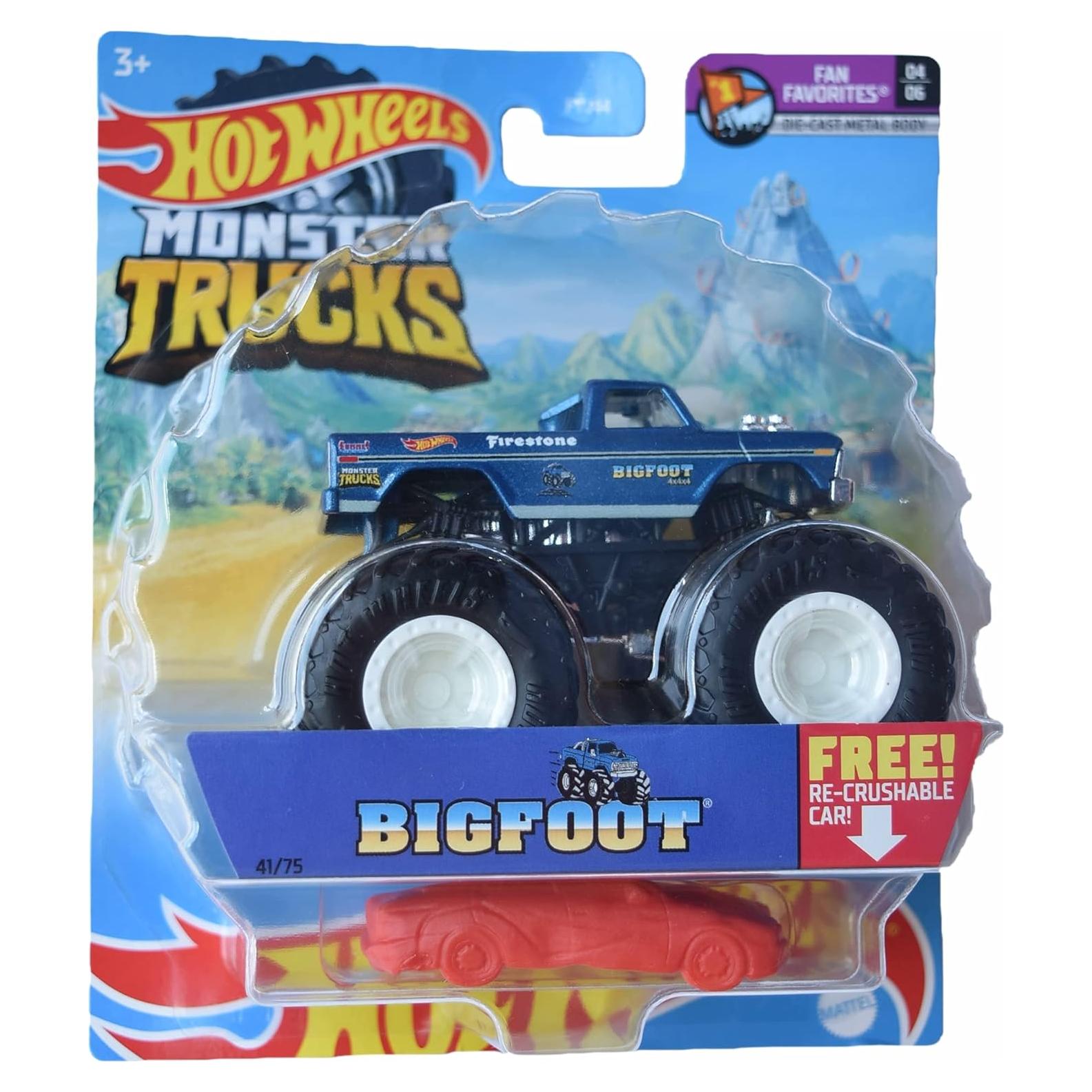 Hot Wheels Monster Trucks Bigfoot 1:64 Escala Fundido