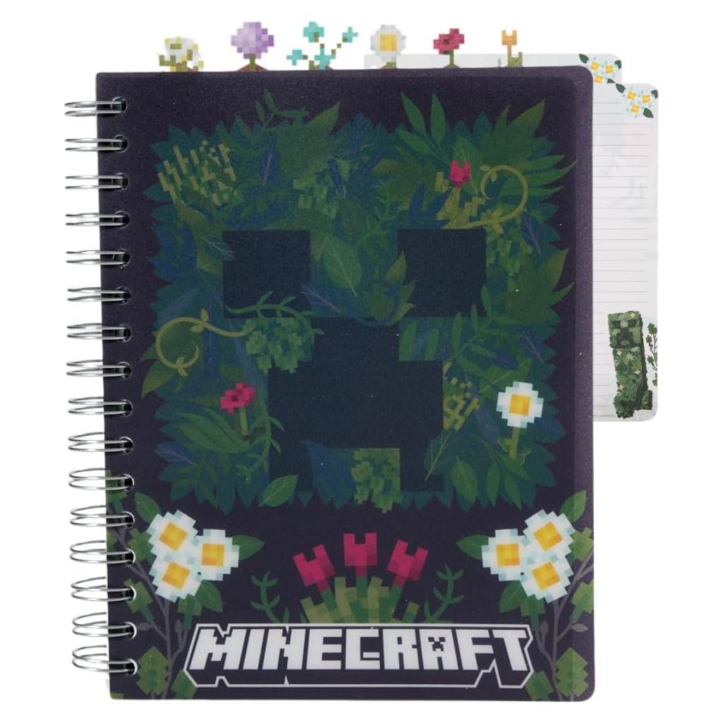 Cuaderno Espiral Minecraft 144 Páginas Rayadas 20.32x17.78 cm