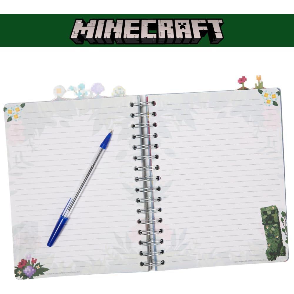 Cuaderno Espiral Minecraft 144 Páginas Rayadas 20.32x17.78 cm