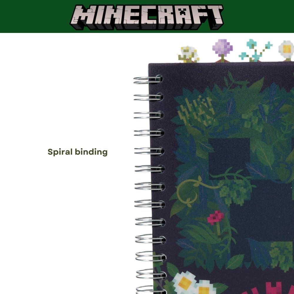 Cuaderno Espiral Minecraft 144 Páginas Rayadas 20.32x17.78 cm