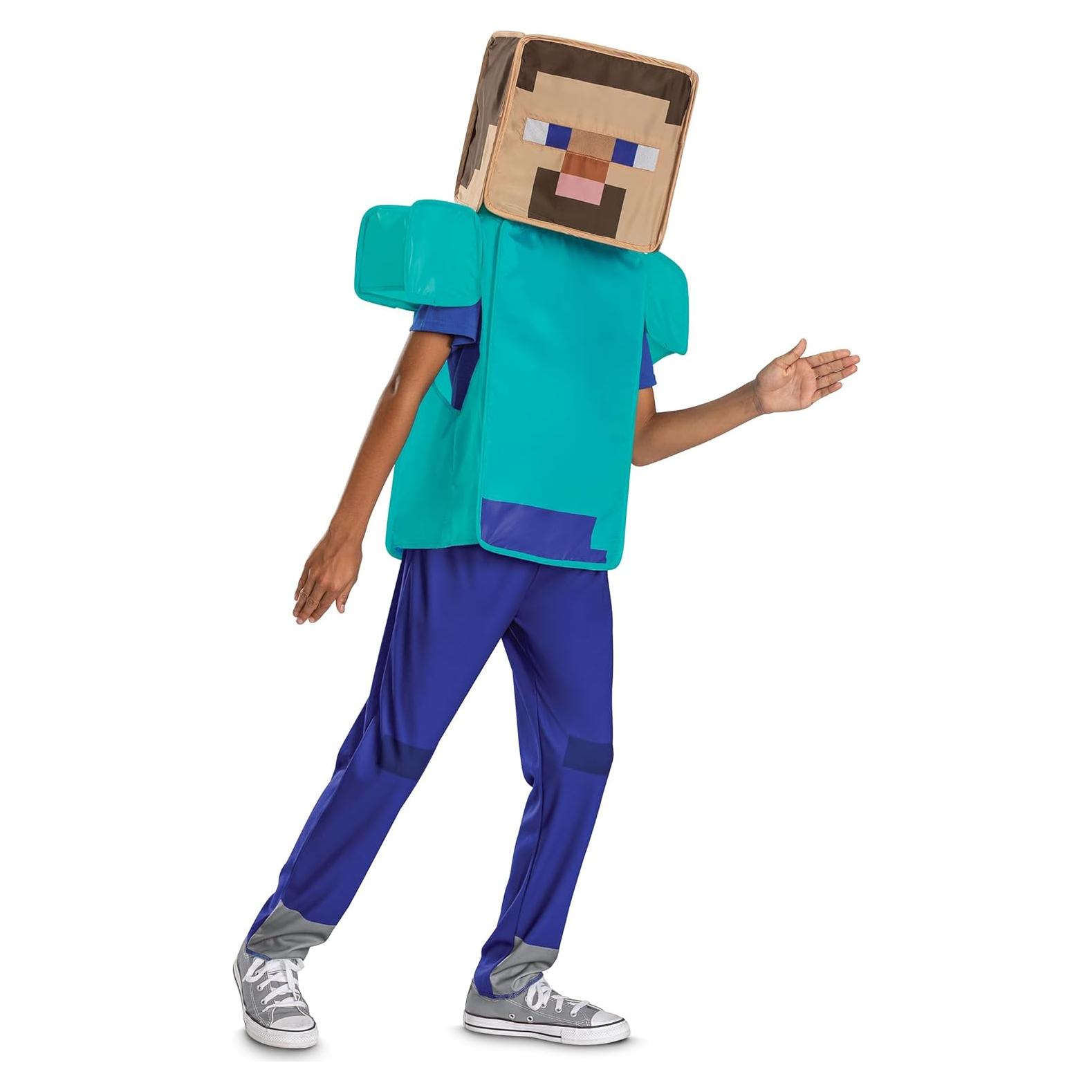 Disfraz oficial de Minecraft Steve para niños M (7-8)