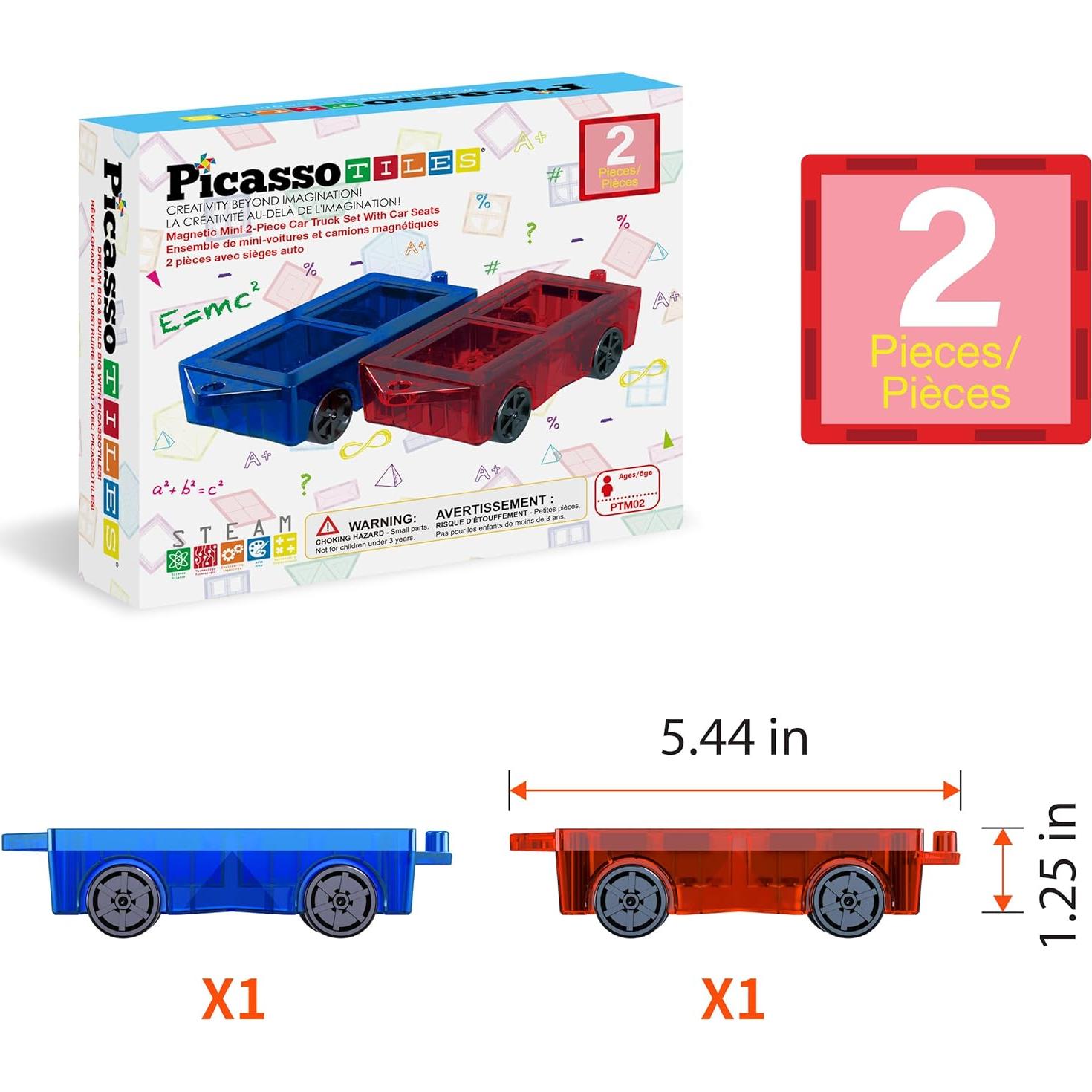 Juego de Construcción Mini Camión PicassoTiles 2 Piezas 13.8 cm