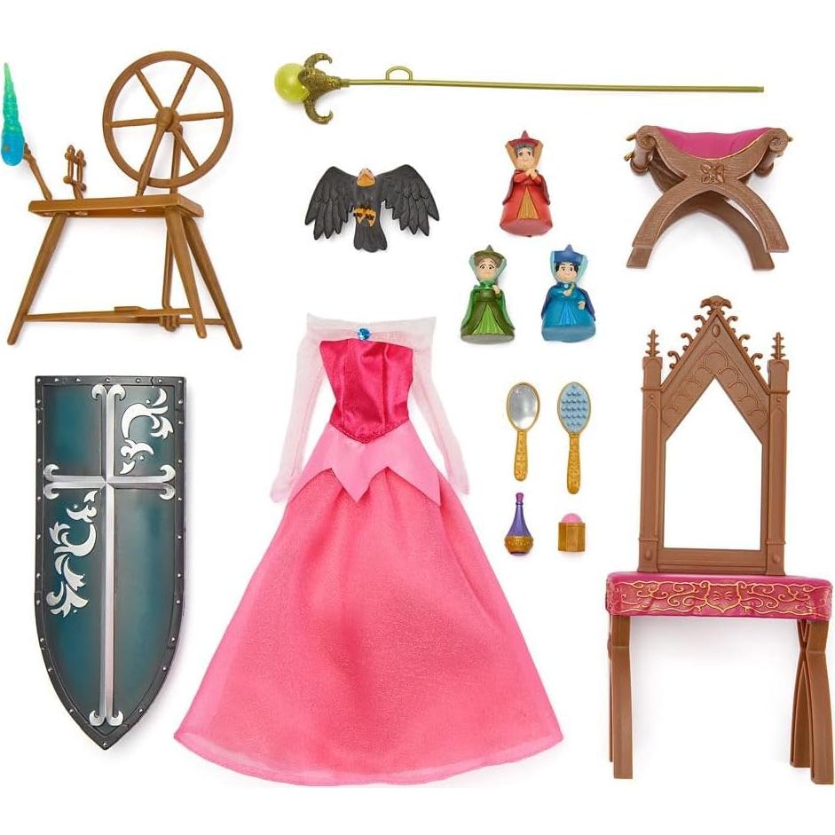 Conjunto de Muñecas Disney La Bella Durmiente - Aurora, Phillip y Malefica