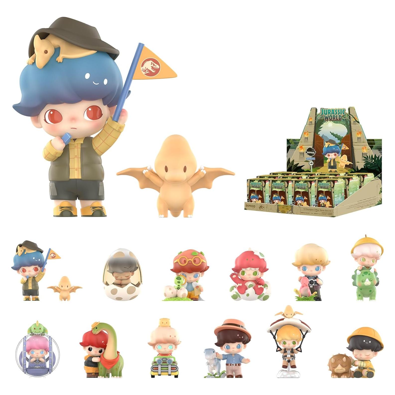 Figuras de Caja Ciega POP MART Dimoo Jurásico Mundo - Juego Completo