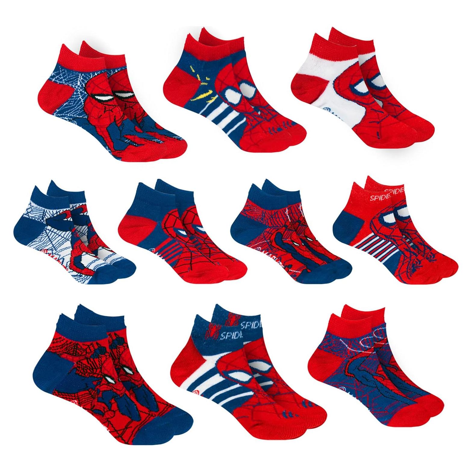 Calcetines Cortos Marvel Spider-man para Niños - 10 Pares