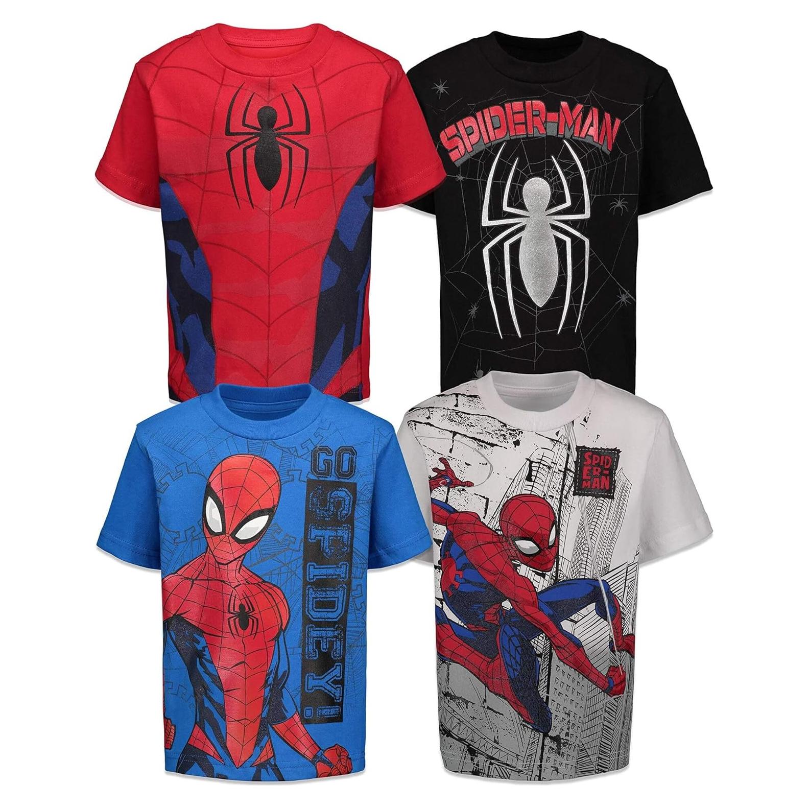 Camisetas de Pullover Marvel Spider-Man 4 Pack Niños