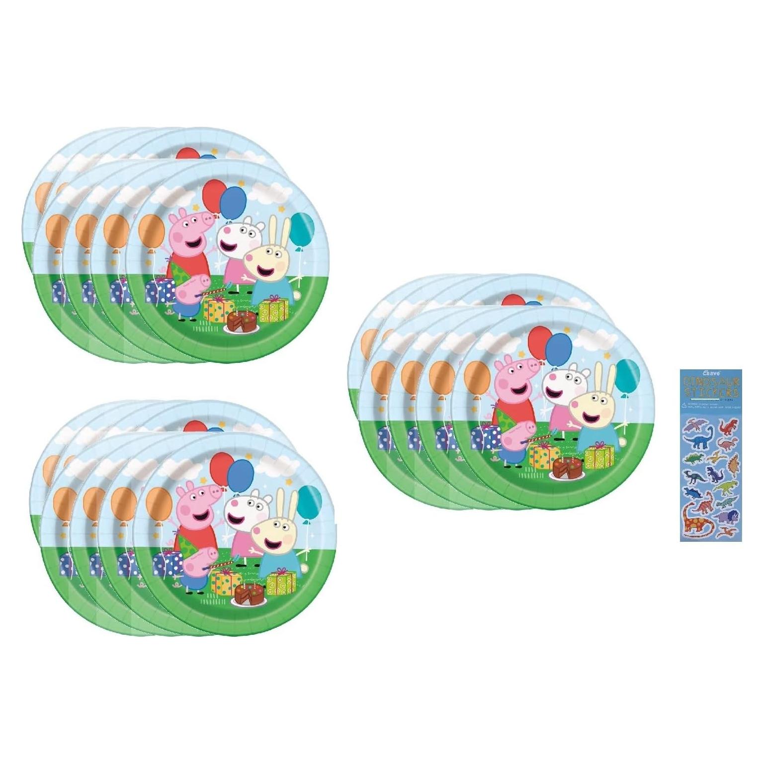 Suministros Fiesta Peppa Pig Único - 24 Platos Papel 17.78 cm