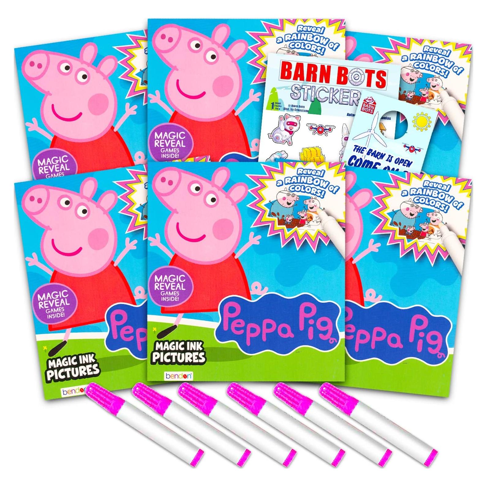 Conjunto de 6 Libros para Colorear Peppa Pig - Sin Desorden
