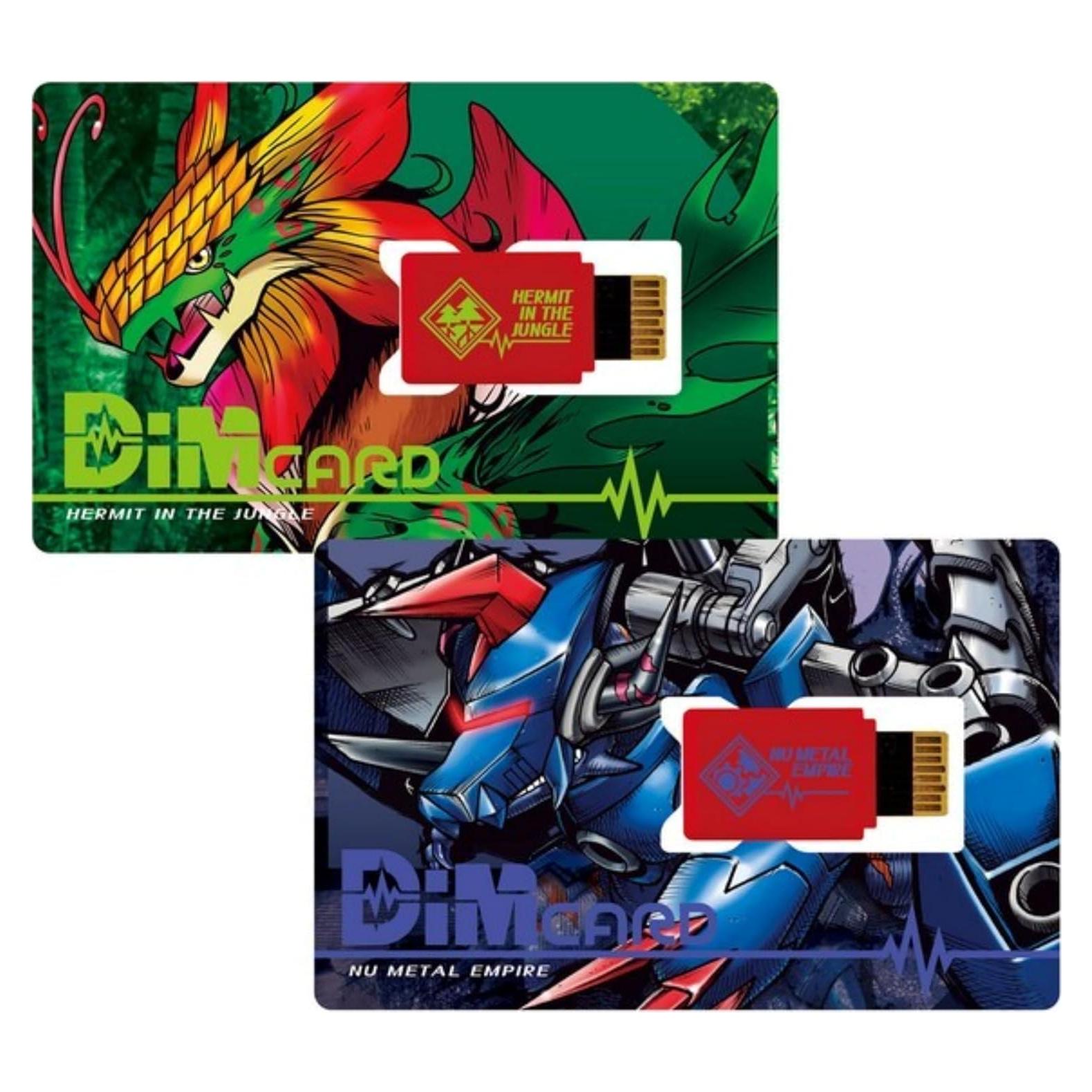 Tarjetas DIM Digimon Bandai - Ermitaño en la Selva e Imperio Nu Metal
