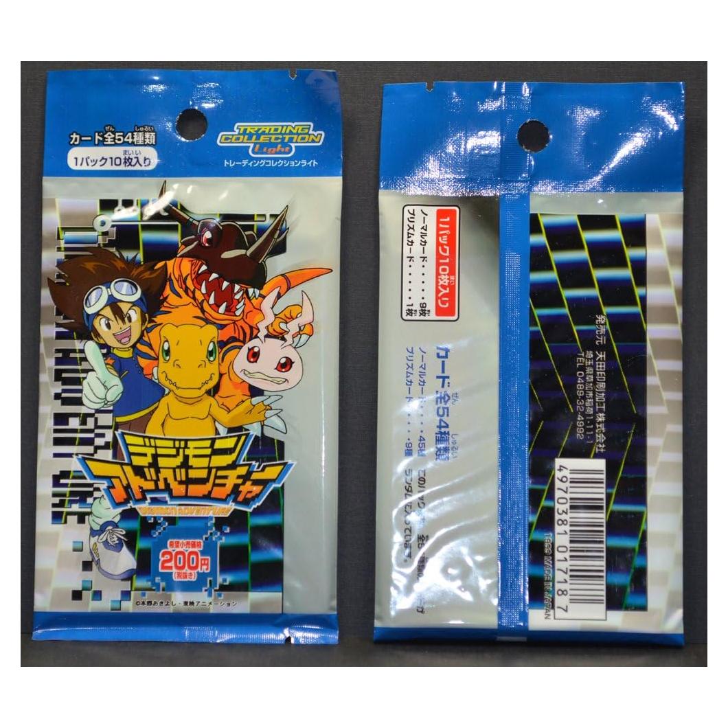 Tarjetas de Comercio Digimon Edición Azul 1999 Japón - Paquete 10