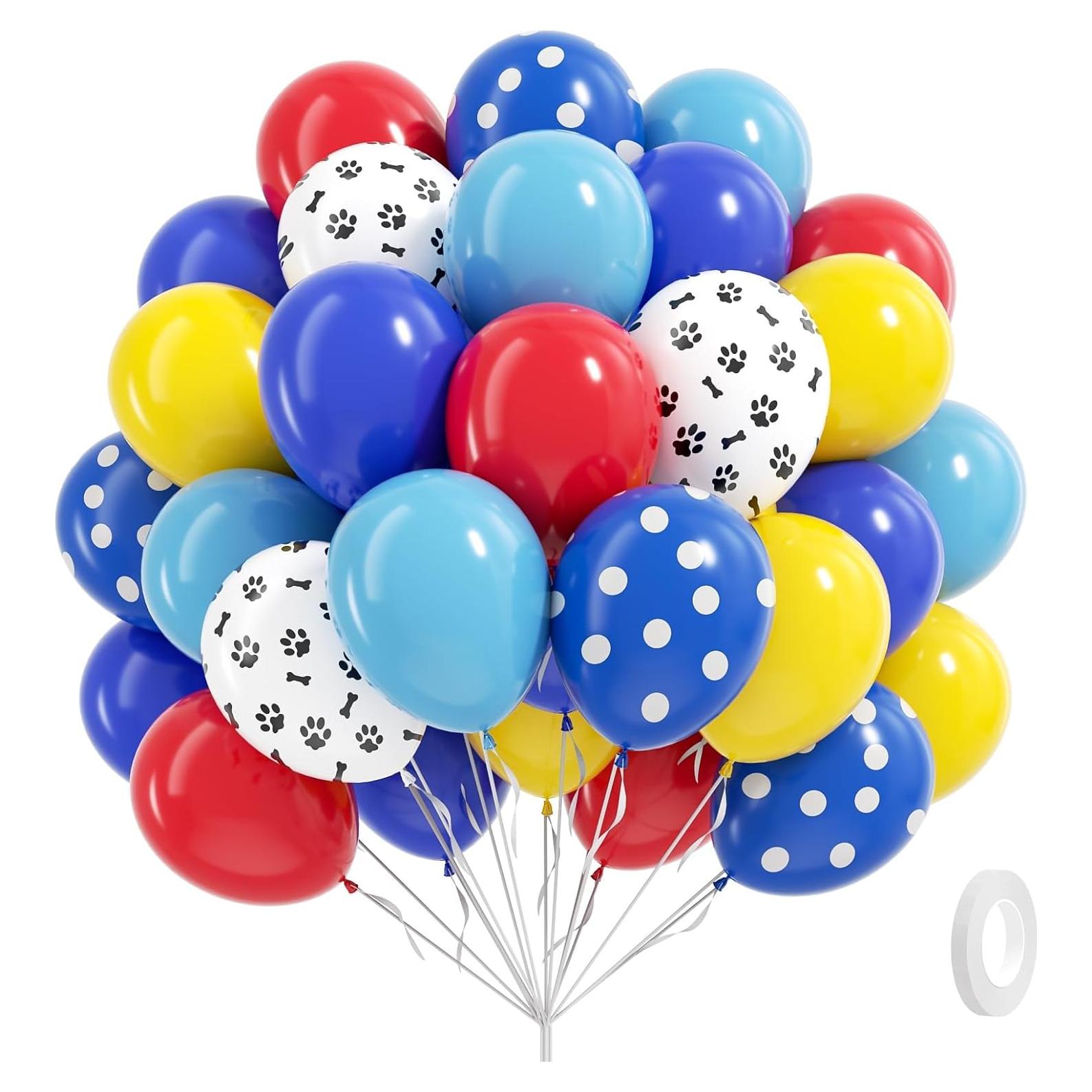 60 Globos de 30 cm para Decoración de Cumpleaños de Perros