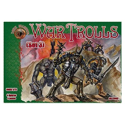 Set de Figuras Militares WAR Trolls Alianza 1/72 - 4 Piezas