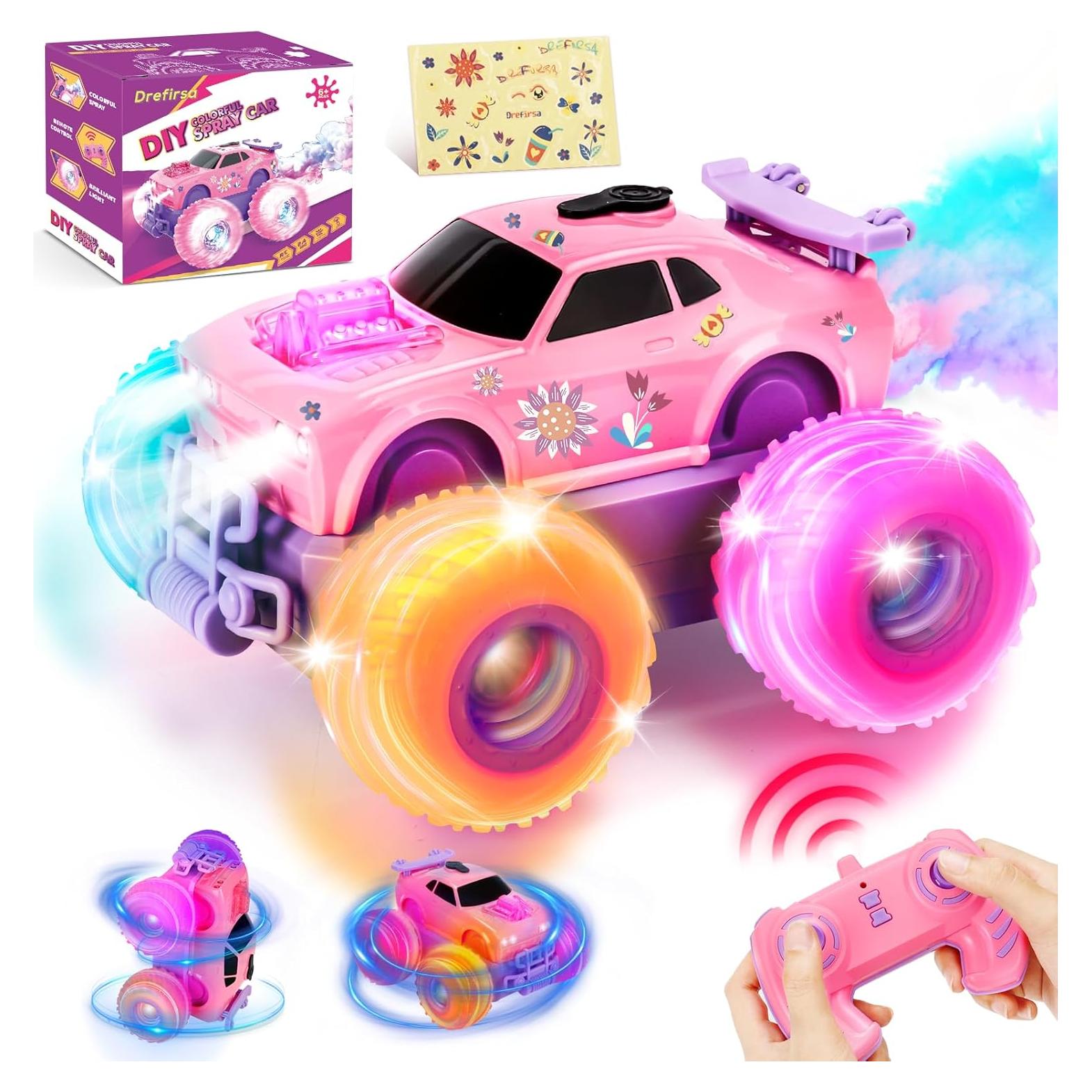 Coche RC Princesa Rosa Drefirsa con Luces y Acrobacias
