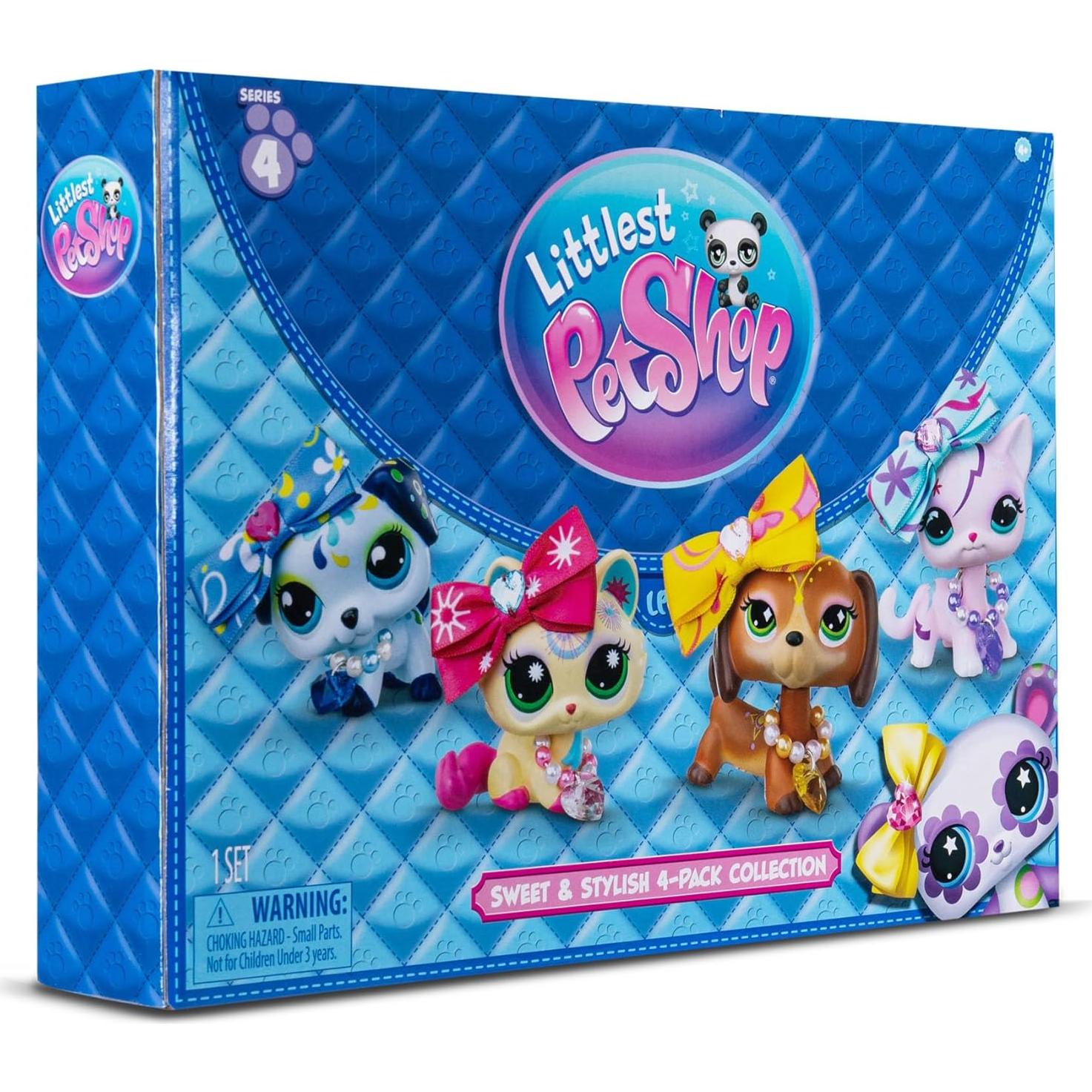 Conjunto Dulce y Elegante Littlest Pet Shop - 4 Mascotas Deluxe