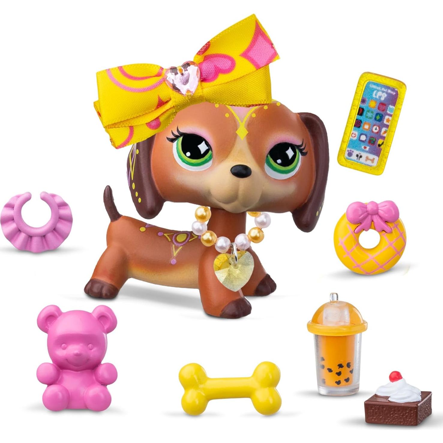 Conjunto Dulce y Elegante Littlest Pet Shop - 4 Mascotas Deluxe
