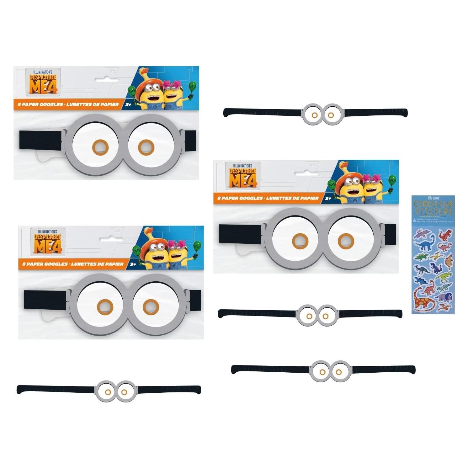 Suministros Fiesta Cumpleaños Mi Villano Favorito 4 - 24 Máscaras y Stickers