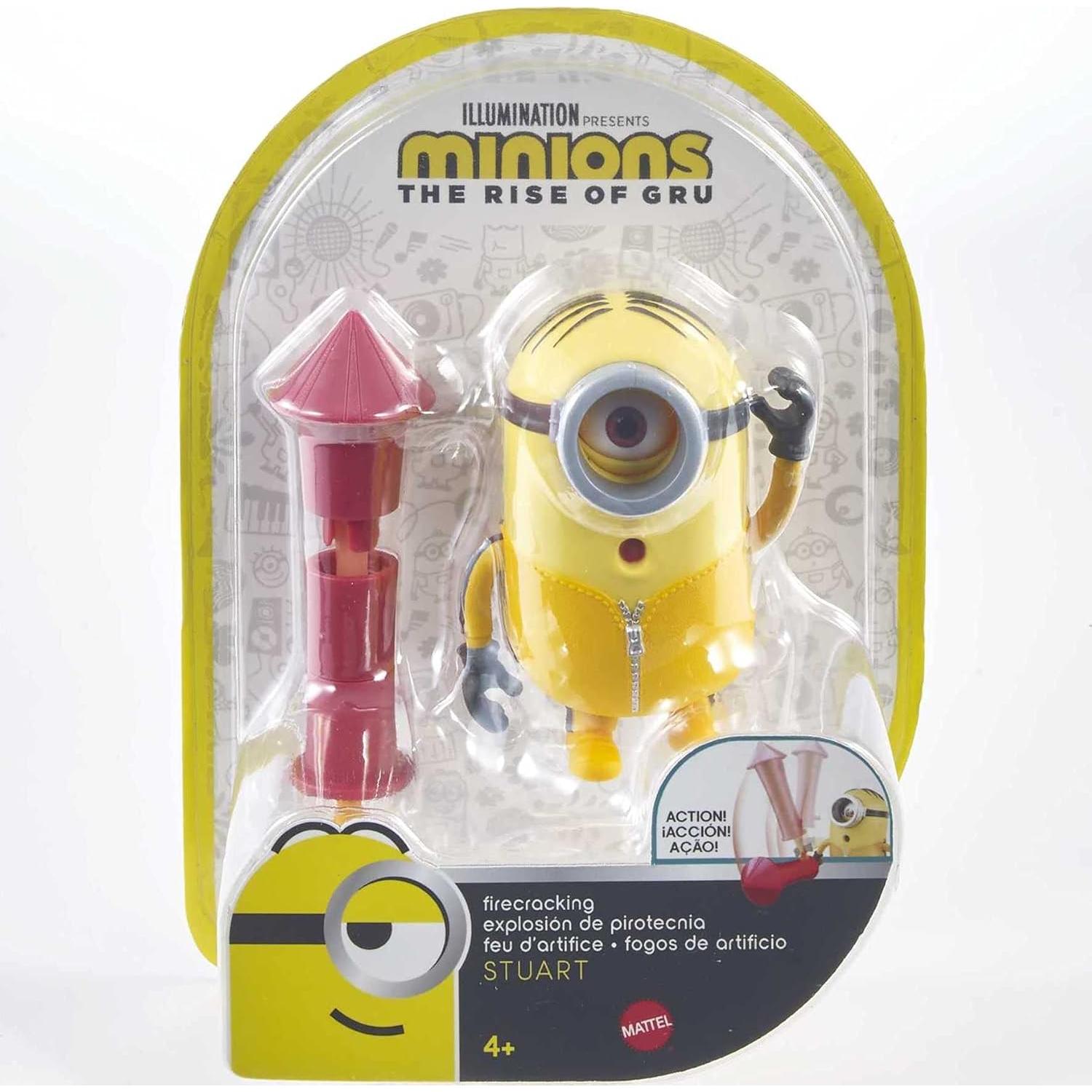 Figura Interactiva Minions Stuart 10.16 cm Mattel