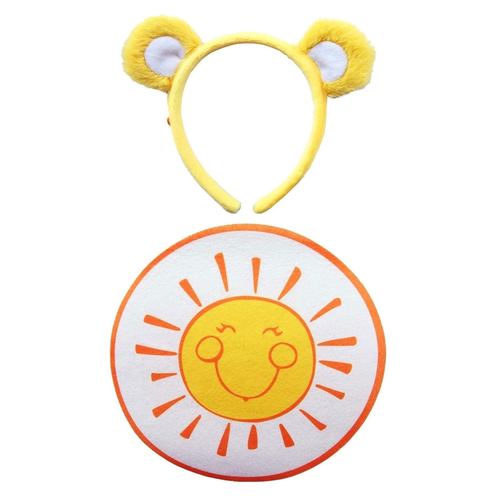 Kit de disfraz Care Bears Funshine Bear con diadema y parche