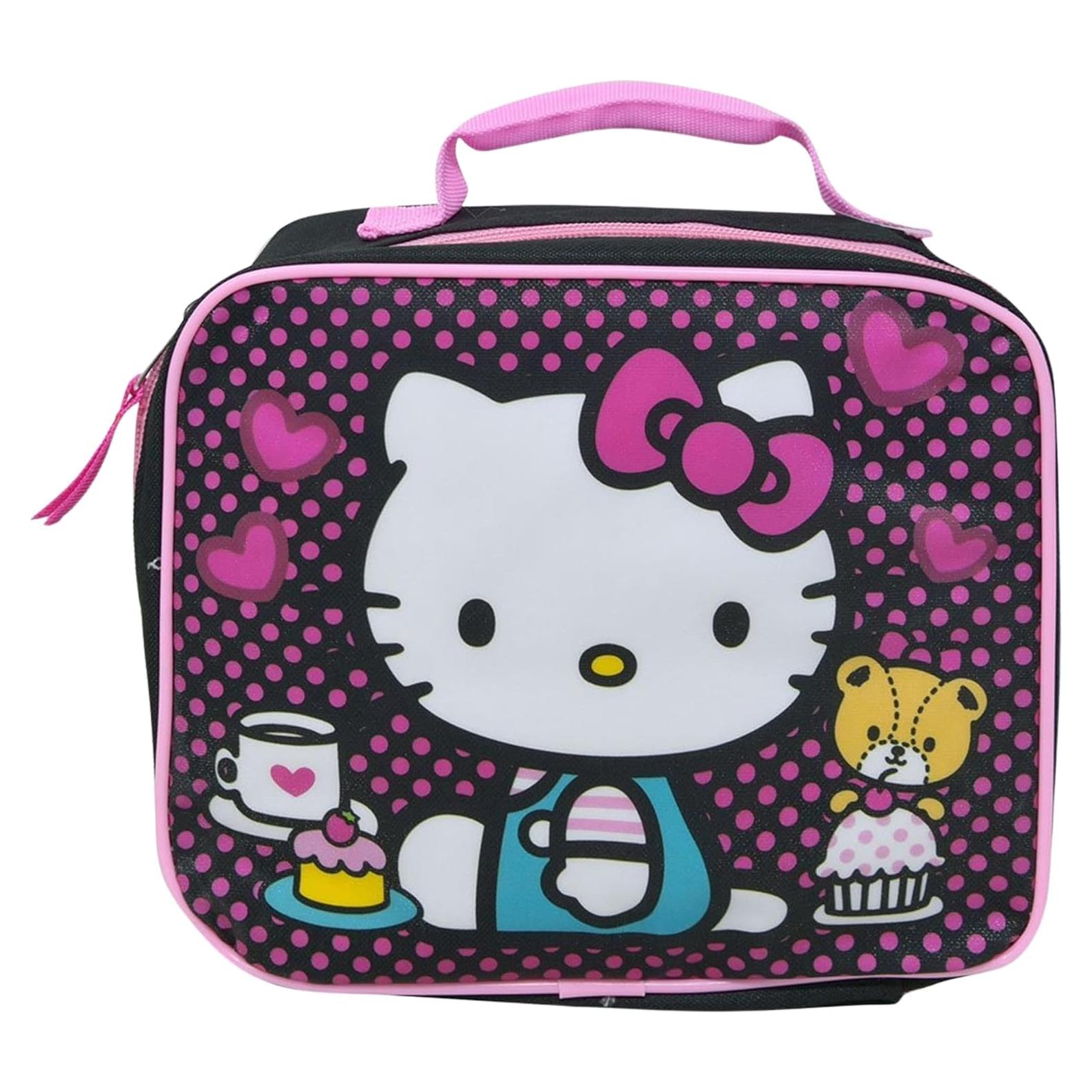 Bolsa de Almuerzo Aislada Hello Kitty Fast Forward Negra 4.66L