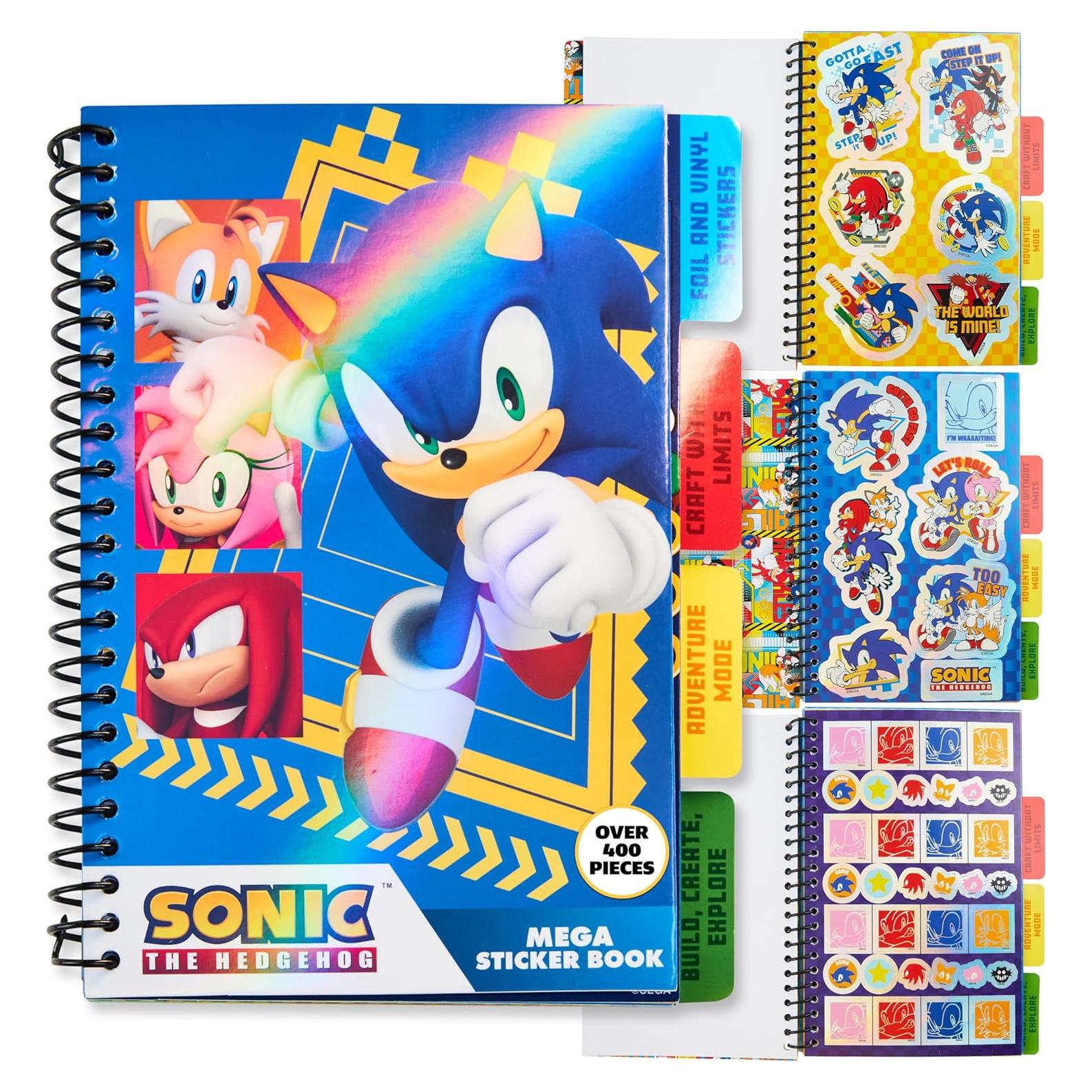 Libro de Stickers Sonic El Erizo - 28 Hojas, 400 Stickers
