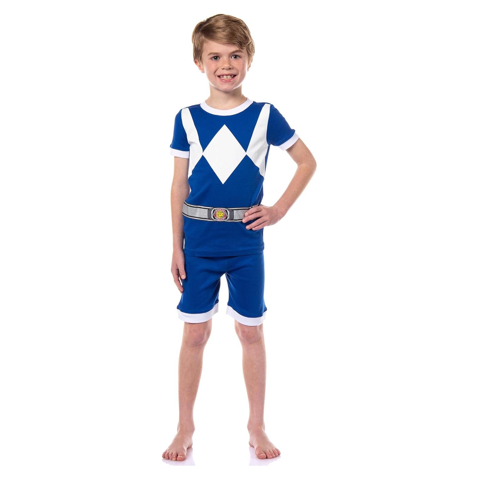 Pijamas Power Rangers Niños Intimo 2T Azul Ajustados