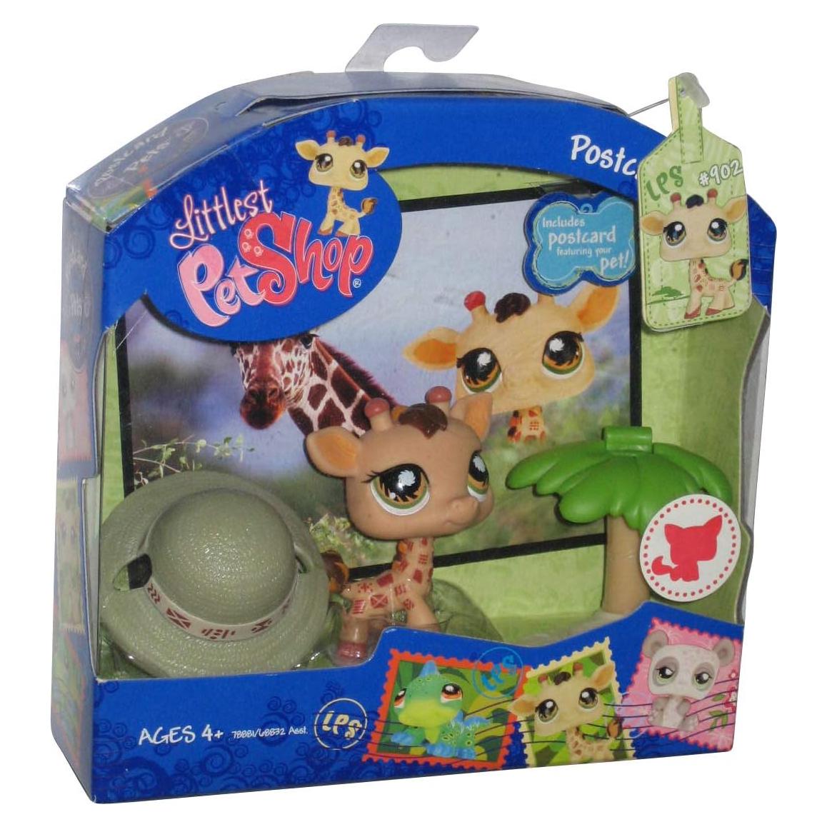 Jirafa Littlest Pet Shop #902 con Sombrero y Accesorios