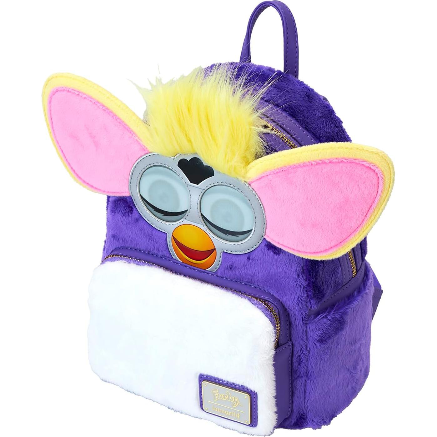 Mochila Mini Furby Loungefly 22.86x26.67cm Piel Sintética
