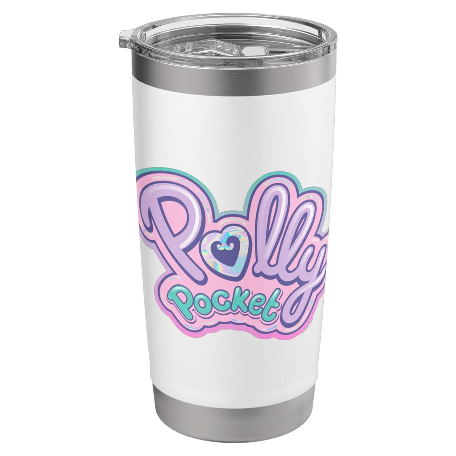 Vaso Térmico Acero Inoxidable Polly Pocket 591 ml Blanco
