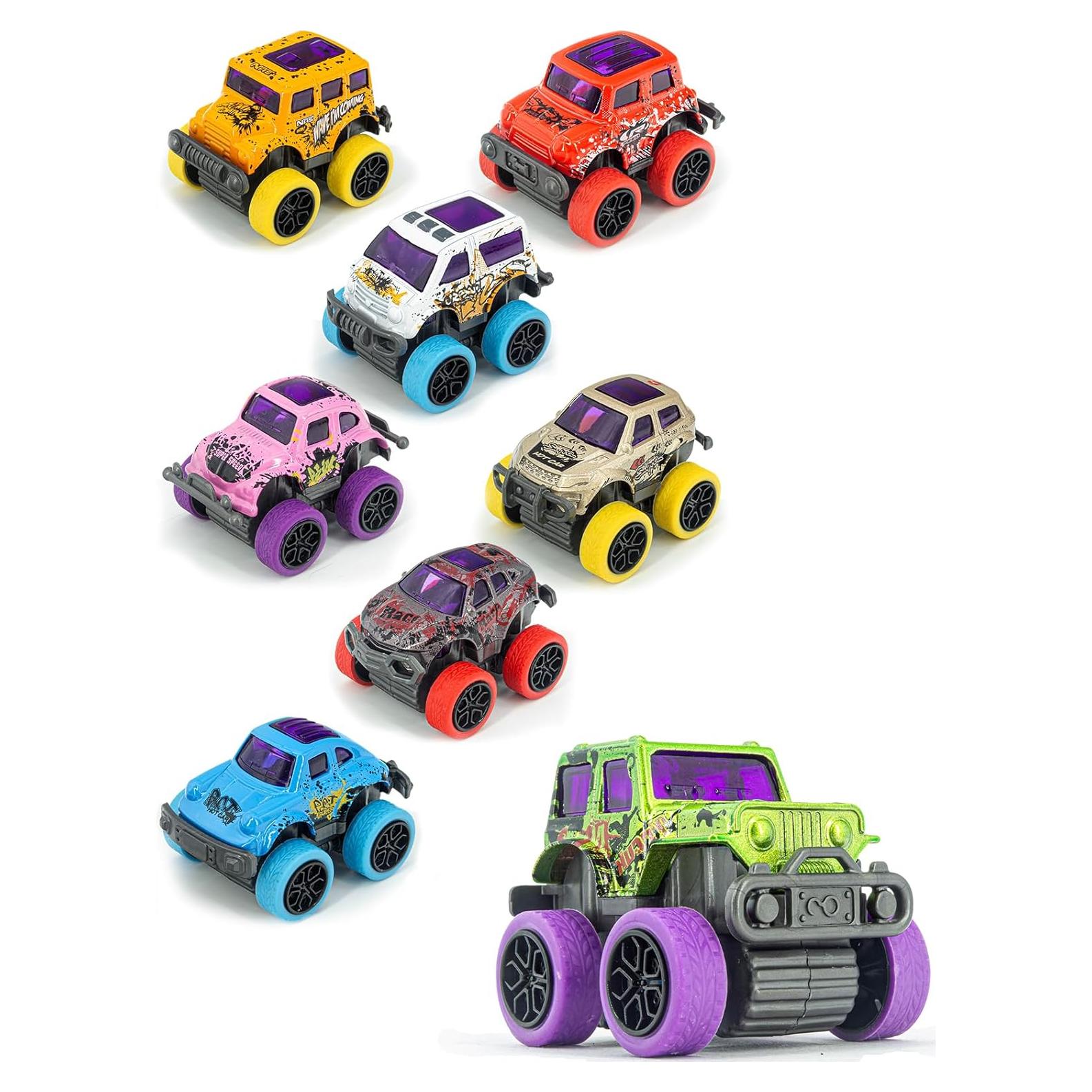 Set de 8 Coches Monstruo de Retroceso Toyard para Niños 3-6 Años