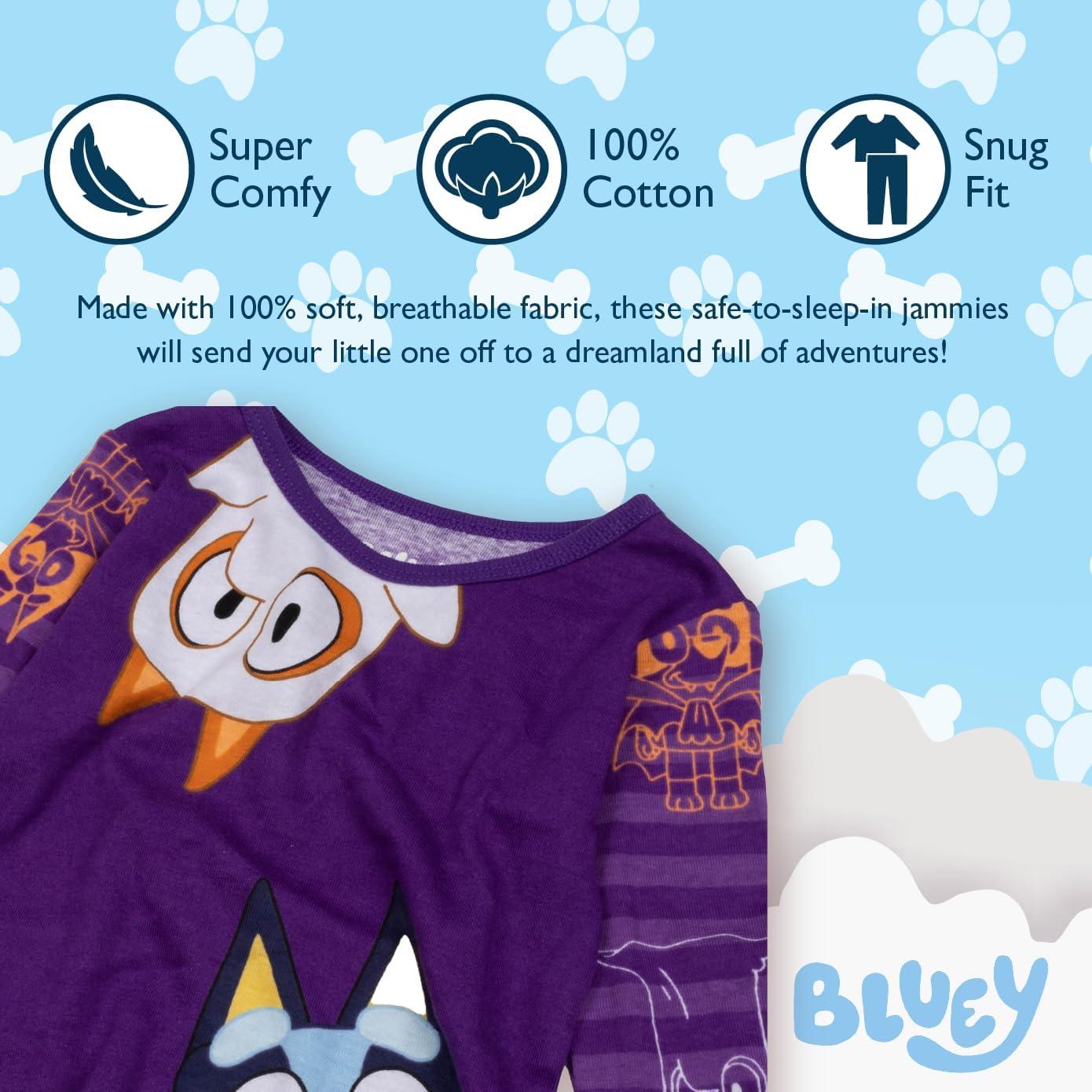 Conjunto de Pijama de Algodón Bluey Boo Sisters 2 Piezas 4T