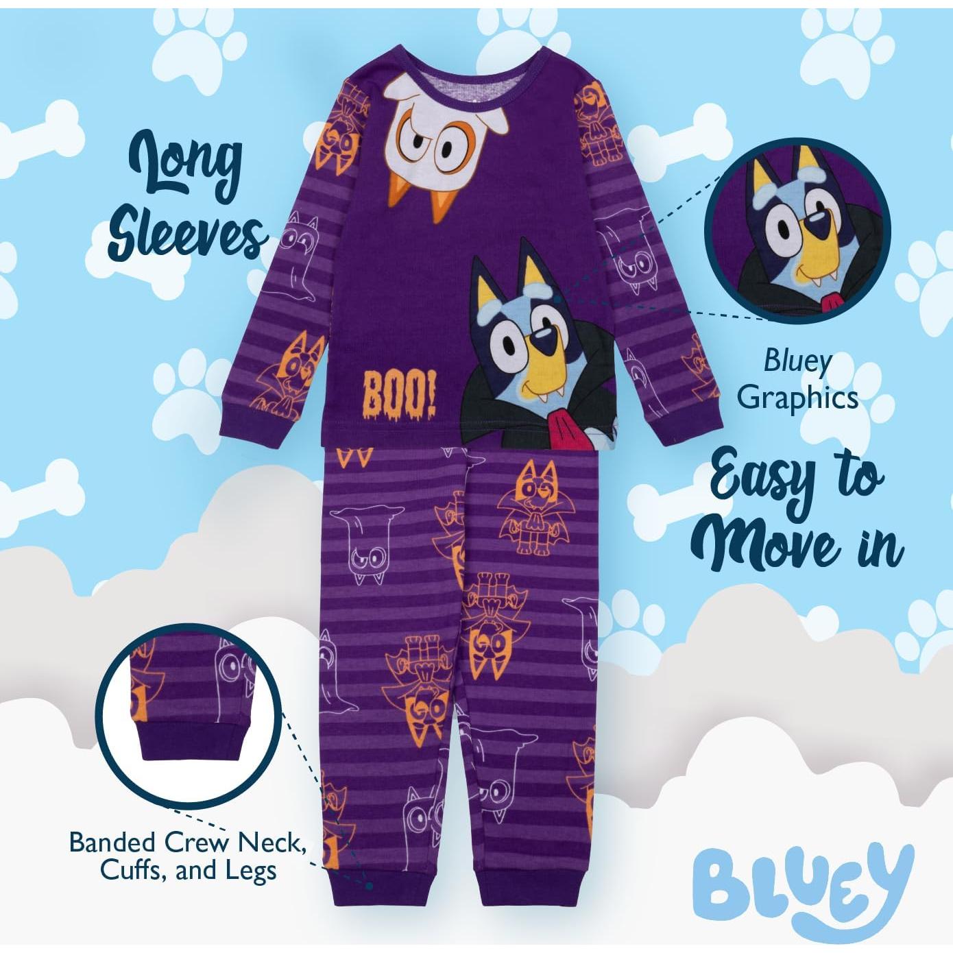 Conjunto de Pijama de Algodón Bluey Boo Sisters 2 Piezas 4T