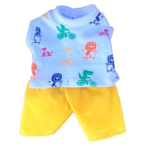 Camiseta y pantalones amarillos para muñecos Cabbage Patch 14"
