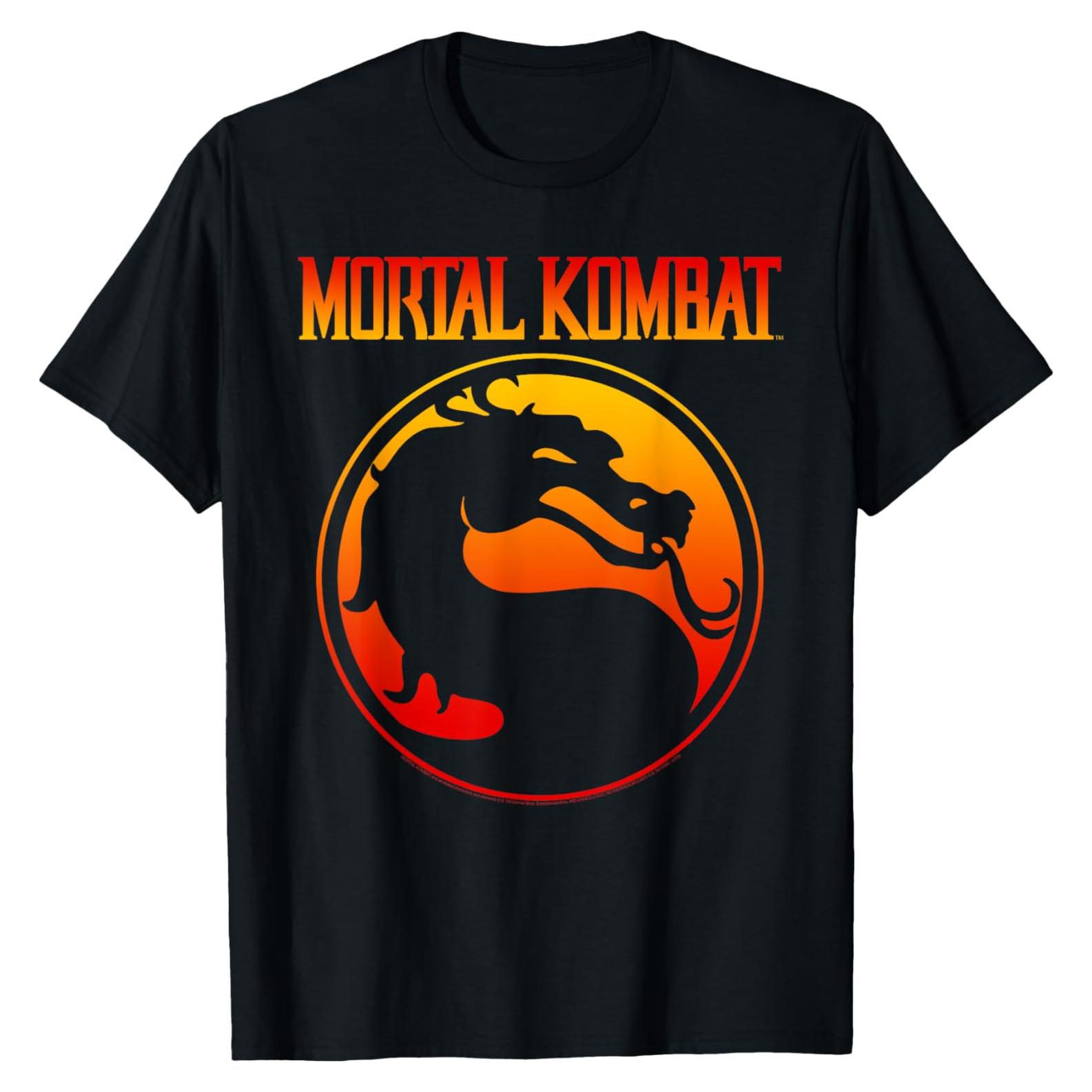 Camiseta de Videojuego Mortal Kombat Klassic Dragón Gradiente