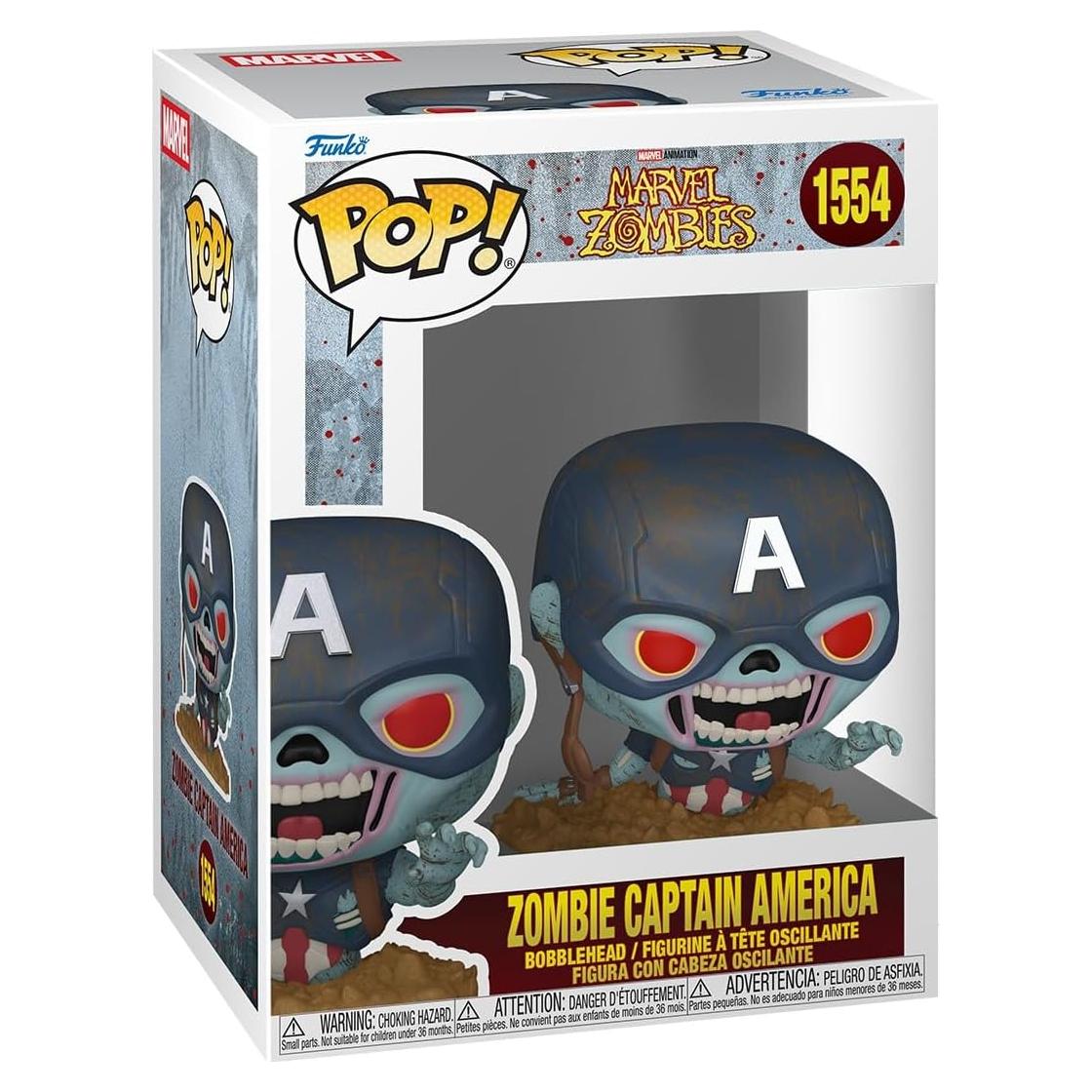 Funko Pop! Capitán América Zombie - Figura de Vinilo 9.5 cm - Marvel Zombies