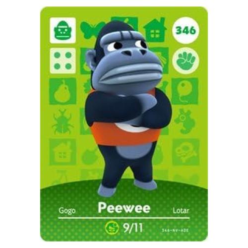 Tarjeta Amiibo Nintendo Animal Crossing Peewee Serie 4